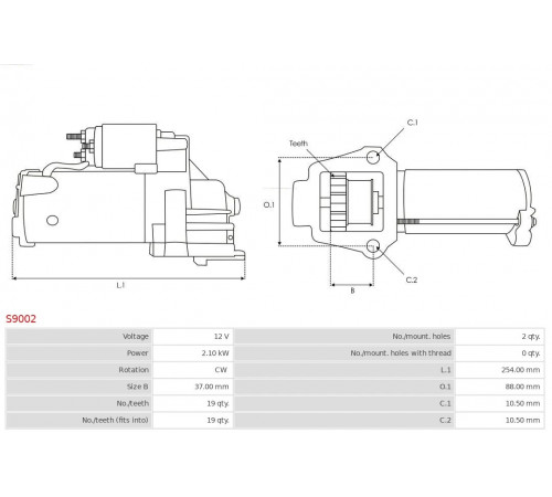Стартер S9002 AS-PL