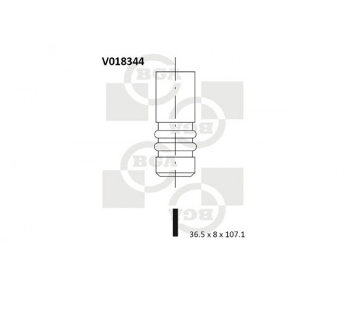 Впускний клапан V018344 BGA