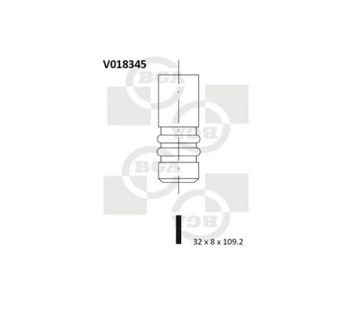 Випускний клапан V018345 BGA