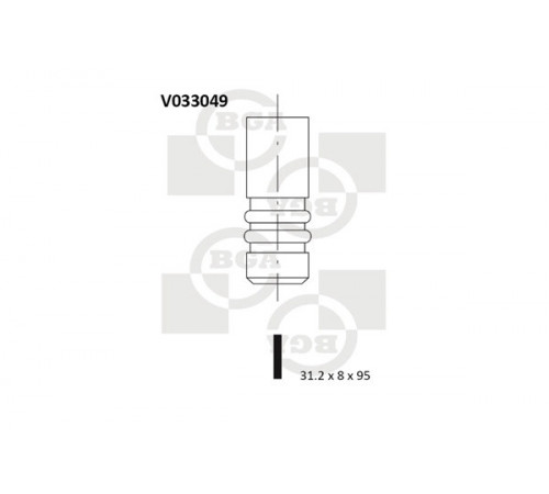 Випускний клапан V033049 BGA