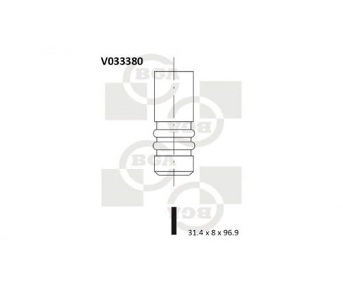 Випускний клапан V033380 BGA
