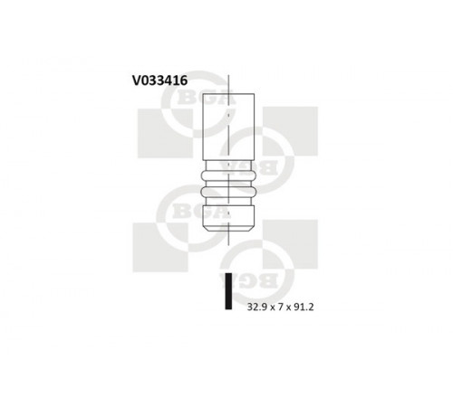 Випускний клапан V033416 BGA