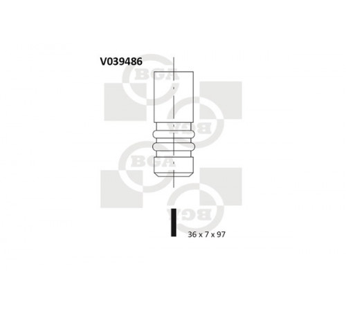 Впускний клапан V039486 BGA