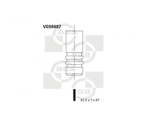 Випускний клапан V039487 BGA