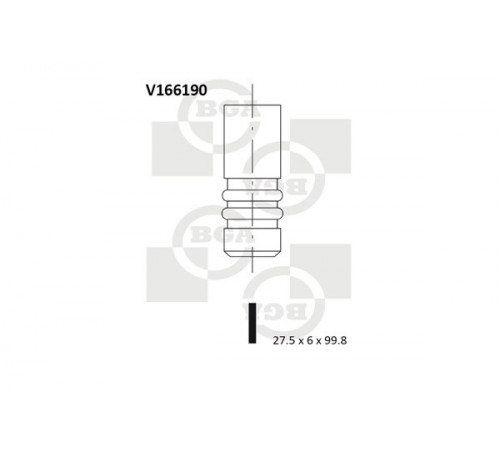 Впускний клапан V166190 BGA
