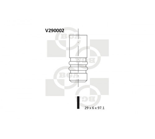 Впускний клапан V290002 BGA