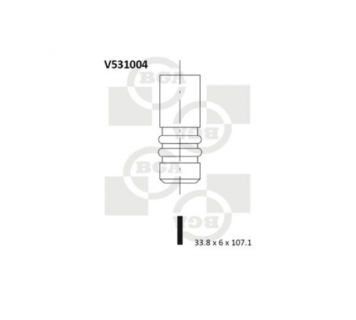 Випускний клапан V531004 BGA