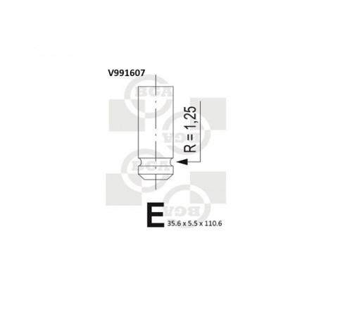 Впускний клапан V991607 BGA