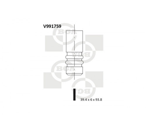 Впускний клапан V991759 BGA