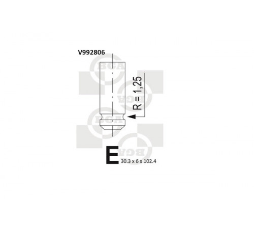 Впускний клапан V992806 BGA
