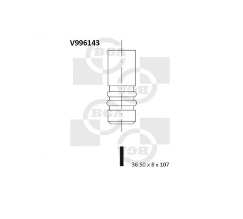 Впускний клапан V996143 BGA