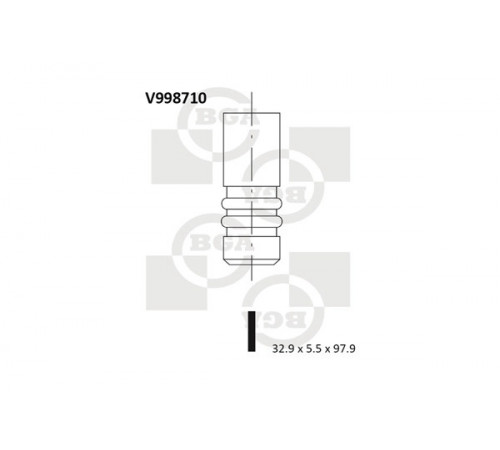 Впускний клапан V998710 BGA