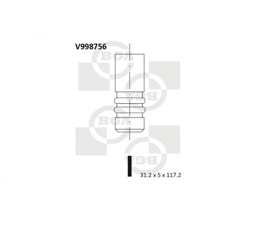 Впускний клапан V998756 BGA
