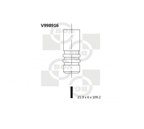 Впускний клапан V998916 BGA