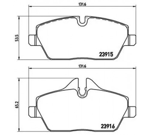 Комплект гальмівних накладок, дискове гальмо P 06 034 BREMBO