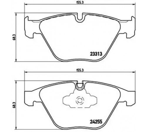 Комплект гальмівних накладок, дискове гальмо P 06 055 BREMBO