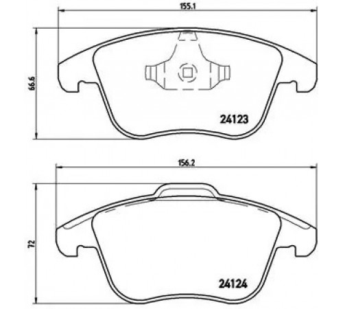 Комплект гальмівних накладок, дискове гальмо P 24 076 BREMBO