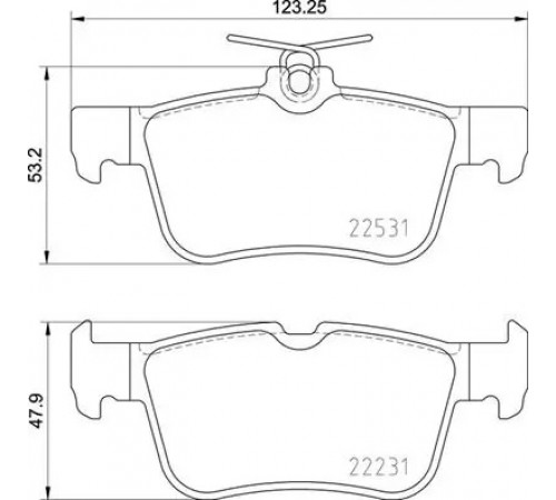 Комплект гальмівних накладок, дискове гальмо P 24 175 BREMBO