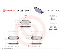 Комплект гальмівних накладок, дискове гальмо
