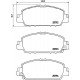 Комплект гальмівних накладок, дискове гальмо P 28 077 BREMBO