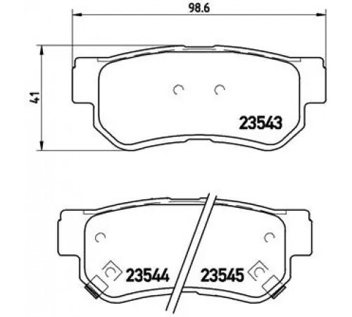 Комплект гальмівних накладок, дискове гальмо P 30 014 BREMBO