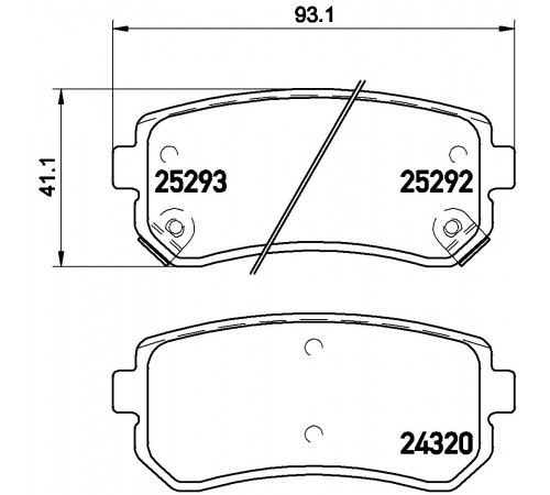 Комплект гальмівних накладок, дискове гальмо P 30 051 BREMBO
