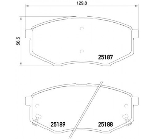 Комплект гальмівних накладок, дискове гальмо P 30 055 BREMBO
