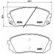 Комплект гальмівних накладок, дискове гальмо P 30 056 BREMBO