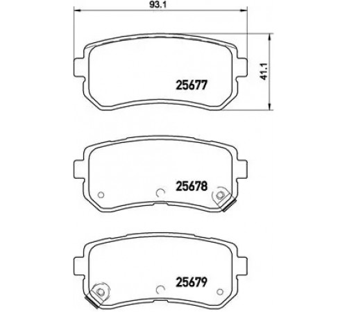 Комплект гальмівних накладок, дискове гальмо P 30 068 BREMBO