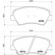 Комплект гальмівних накладок, дискове гальмо P 30 073 BREMBO