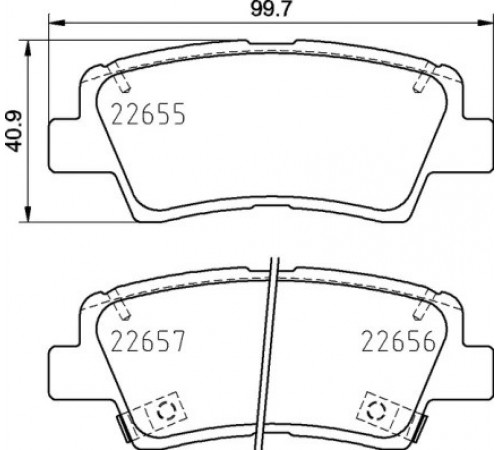 Комплект гальмівних накладок, дискове гальмо P 30 103 BREMBO