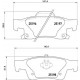 Комплект гальмівних накладок, дискове гальмо P 37 016 BREMBO