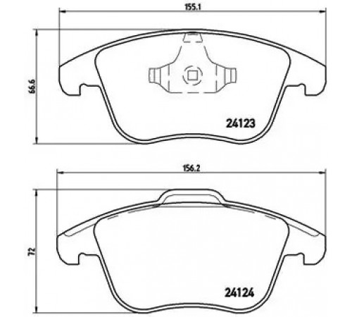 Комплект гальмівних накладок, дискове гальмо P 44 020 BREMBO