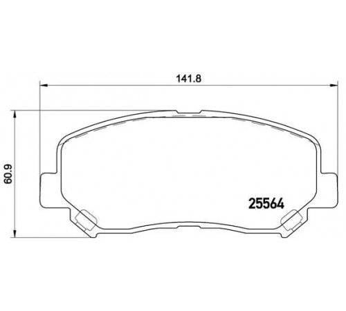 Комплект гальмівних накладок, дискове гальмо P 49 045 BREMBO