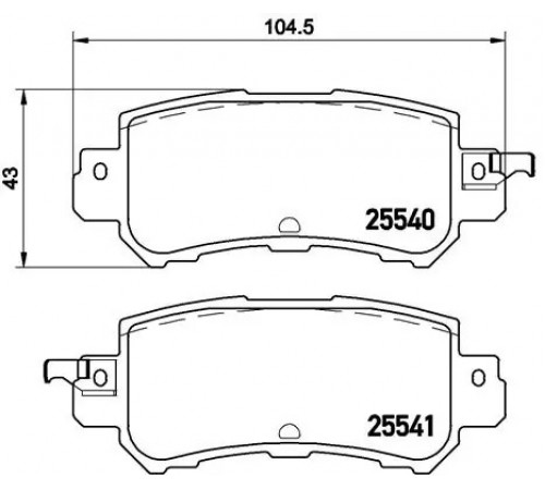 Комплект гальмівних накладок, дискове гальмо P 49 047 BREMBO