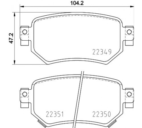 Комплект гальмівних накладок, дискове гальмо P 49 059 BREMBO