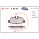 Комплект гальмівних накладок, дискове гальмо P 50 051 BREMBO