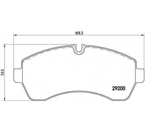 Комплект гальмівних накладок, дискове гальмо P 50 059 BREMBO
