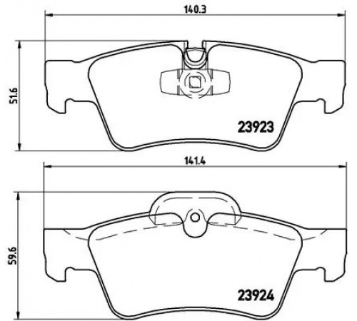 Комплект гальмівних накладок, дискове гальмо P 50 064 BREMBO