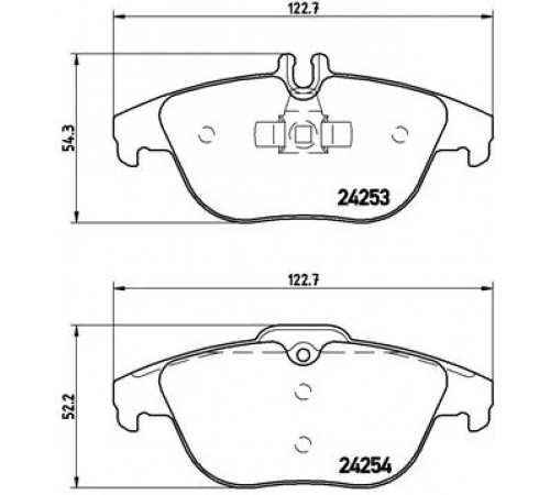 Комплект гальмівних накладок, дискове гальмо P 50 068 BREMBO