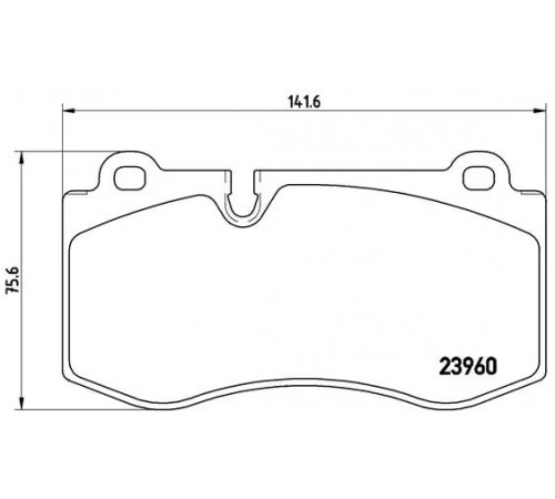 Комплект гальмівних накладок, дискове гальмо P 50 074 BREMBO