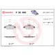 Комплект гальмівних накладок, дискове гальмо P 50 080 BREMBO