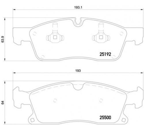 Комплект гальмівних накладок, дискове гальмо P 50 109 BREMBO