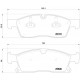 Комплект гальмівних накладок, дискове гальмо P 50 109 BREMBO