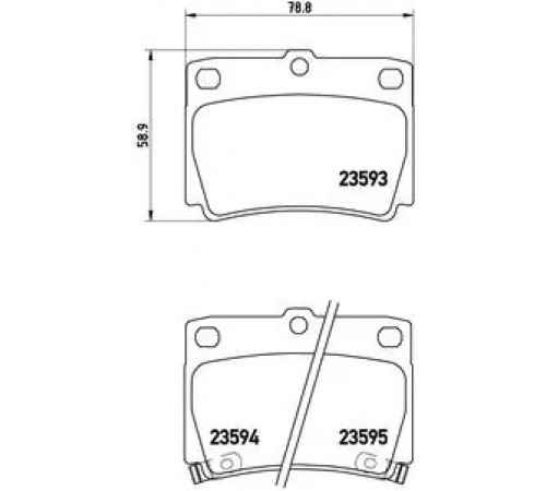 Комплект гальмівних накладок, дискове гальмо P 54 026 BREMBO