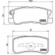 Комплект гальмівних накладок, дискове гальмо P 54 031 BREMBO
