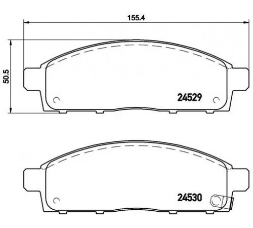 Комплект гальмівних накладок, дискове гальмо P 54 038 BREMBO