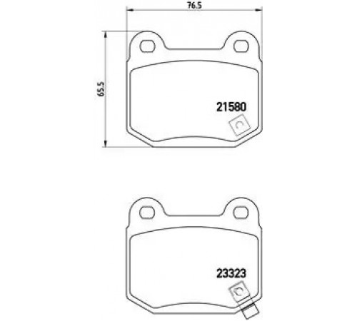 Комплект гальмівних накладок, дискове гальмо P 56 048 BREMBO