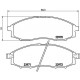 Комплект гальмівних накладок, дискове гальмо P 56 049 BREMBO