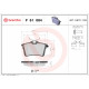 Комплект гальмівних накладок, дискове гальмо P 61 084 BREMBO
